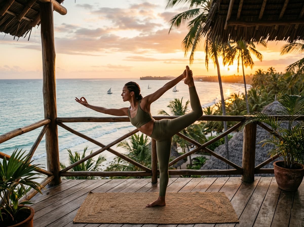 Private Terrace Sunset Yoga Session