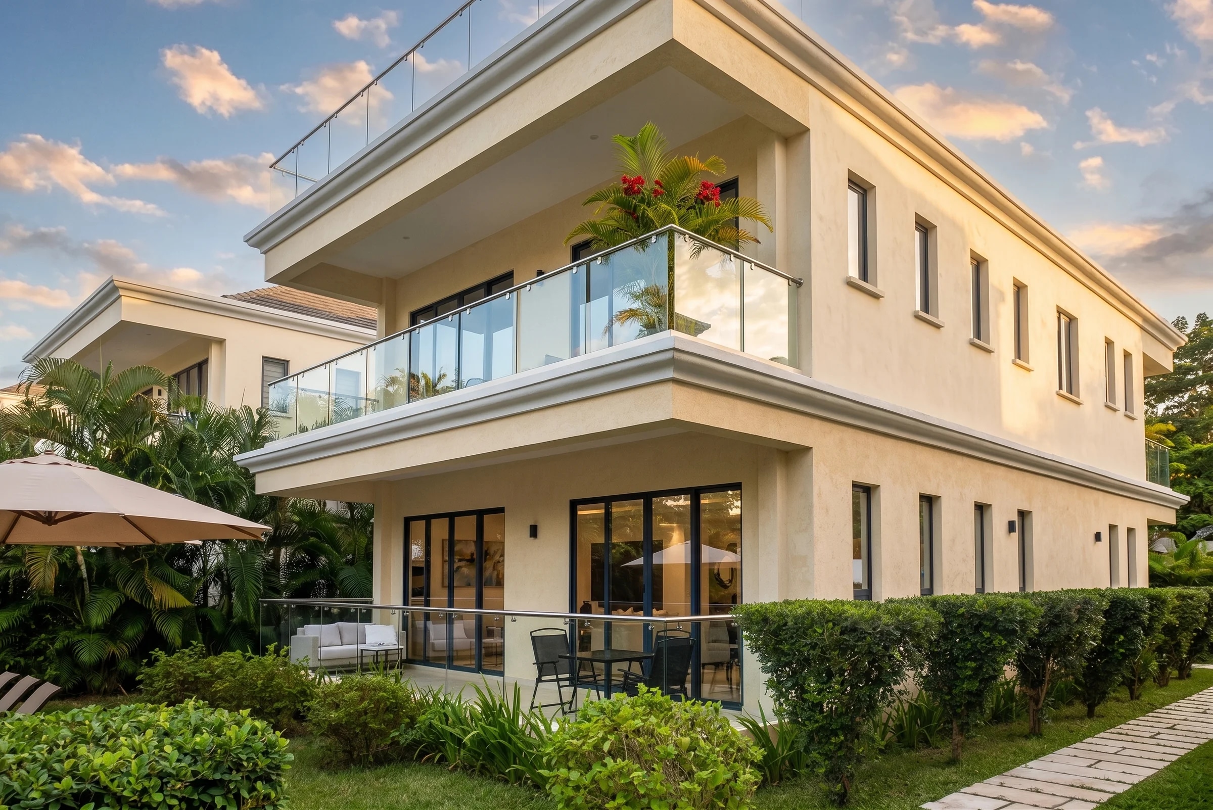 The Sandcastle Apartment - Penthouse exterior and tropical compound grounds